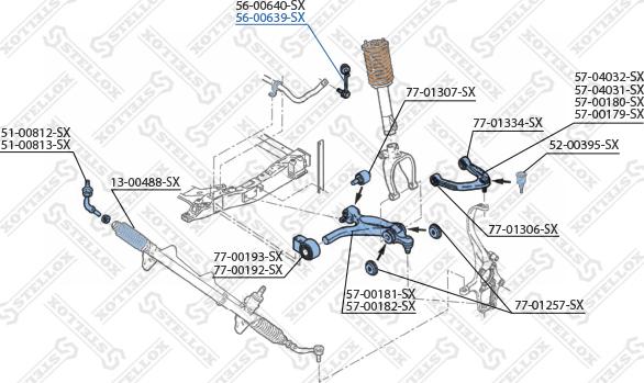 Stellox 56-00639-SX - Тяга / стойка, стабилизатор avtokuzovplus.com.ua