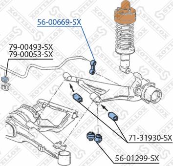 Stellox 56-00669-SX - Тяга / стійка, стабілізатор autocars.com.ua