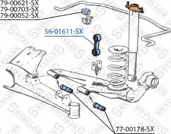 Stellox 56-01611-SX - Тяга / стойка, стабилизатор avtokuzovplus.com.ua