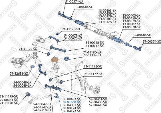 Stellox 56-01868-SX - Тяга / стойка, стабилизатор avtokuzovplus.com.ua