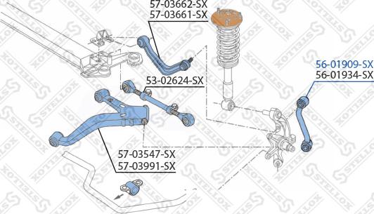 Stellox 56-01909-SX - Тяга / стійка, стабілізатор autocars.com.ua