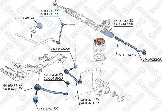 Stellox 56-03396-SX - Тяга / стойка, стабилизатор avtokuzovplus.com.ua