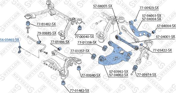 Stellox 56-03465-SX - Тяга / стойка, стабилизатор avtokuzovplus.com.ua