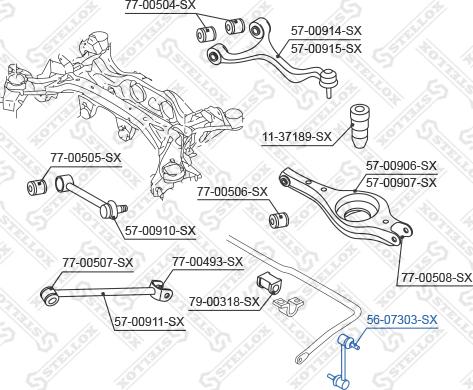 Stellox 56-07303-SX - Тяга / стойка, стабилизатор avtokuzovplus.com.ua