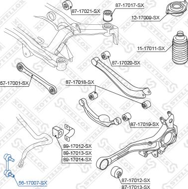 Stellox 56-17007-SX - Тяга / стійка, стабілізатор autocars.com.ua