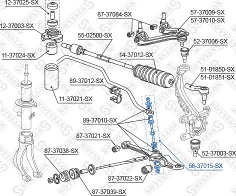 Stellox 56-37015-SX - Тяга / стойка, стабилизатор avtokuzovplus.com.ua