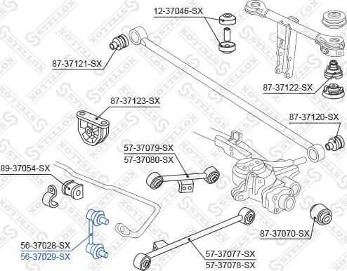 Stellox 56-37029-SX - Тяга / стойка, стабилизатор avtokuzovplus.com.ua