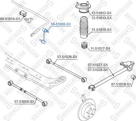 Stellox 56-51008-SX - Тяга / стойка, стабилизатор avtokuzovplus.com.ua