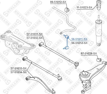 Stellox 56-51011-SX - Тяга / стійка, стабілізатор autocars.com.ua