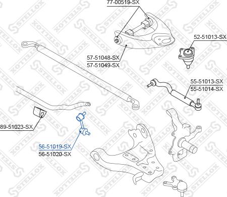 Stellox 56-51019-SX - Тяга / стойка, стабилизатор avtokuzovplus.com.ua