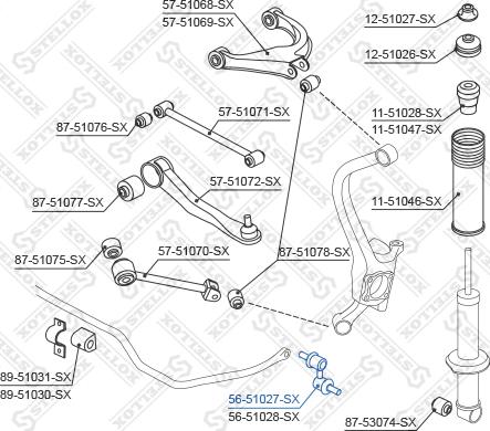 Stellox 56-51027-SX - Тяга / стойка, стабилизатор avtokuzovplus.com.ua