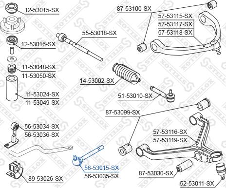 Stellox 56-53015-SX - Тяга / стійка, стабілізатор autocars.com.ua