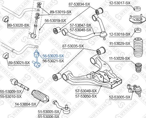 Stellox 56-53020-SX - Тяга / стойка, стабилизатор avtokuzovplus.com.ua