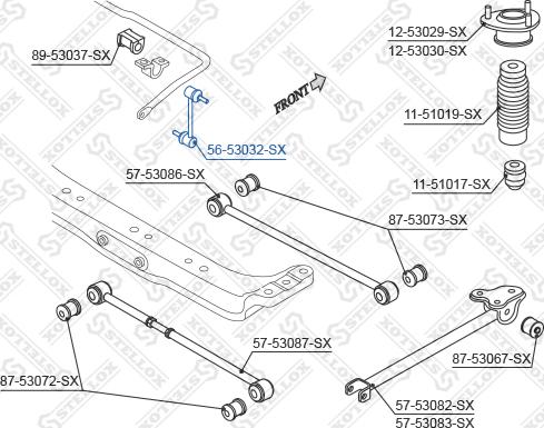 Stellox 56-53032-SX - Тяга / стойка, стабилизатор avtokuzovplus.com.ua