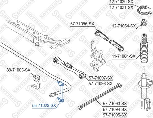 Stellox 56-71029-SX - Тяга / стійка, стабілізатор autocars.com.ua