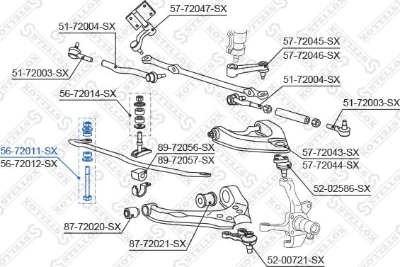 Stellox 56-72011-SX - Тяга / стойка, стабилизатор avtokuzovplus.com.ua