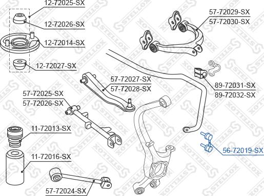 Stellox 56-72019-SX - Тяга / стійка, стабілізатор autocars.com.ua