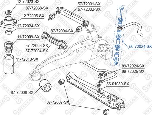 Stellox 56-72024-SX - Тяга / стійка, стабілізатор autocars.com.ua