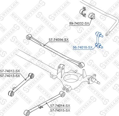 Stellox 56-74018-SX - Тяга / стійка, стабілізатор autocars.com.ua