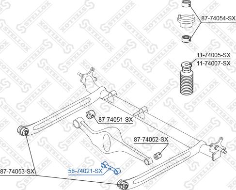 Stellox 56-74021-SX - Тяга / стойка, стабилизатор autodnr.net