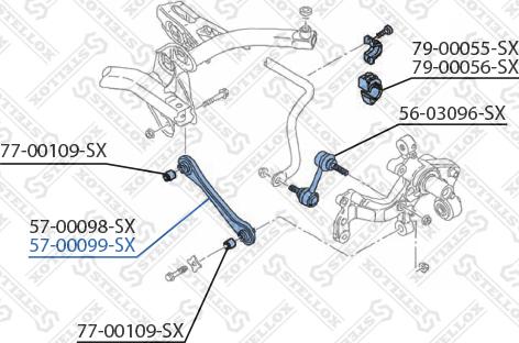 Stellox 57-00099-SX - Рычаг подвески колеса avtokuzovplus.com.ua