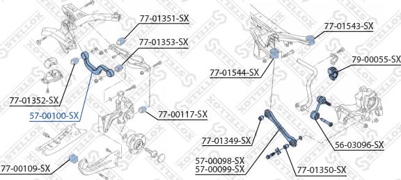 Stellox 57-00100-SX - Рычаг подвески колеса avtokuzovplus.com.ua