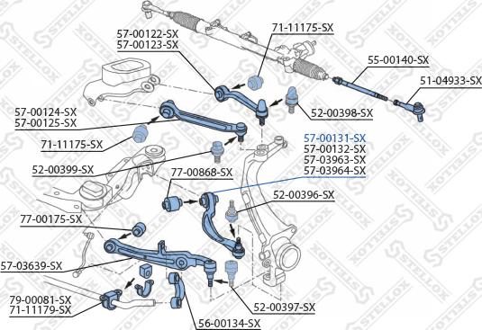 Stellox 57-00131-SX - Важіль незалежної підвіски колеса autocars.com.ua