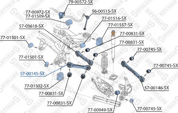 Stellox 57-00145-SX - Важіль незалежної підвіски колеса autocars.com.ua