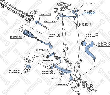 Stellox 57-00240-SX - Рычаг подвески колеса avtokuzovplus.com.ua