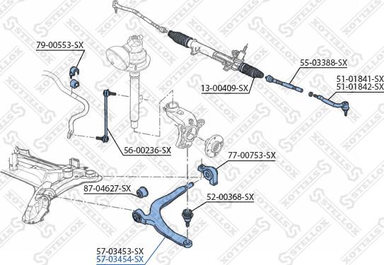 Stellox 57-03454-SX - Важіль незалежної підвіски колеса autocars.com.ua