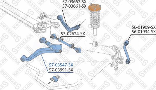 Stellox 57-03547-SX - Рычаг подвески колеса avtokuzovplus.com.ua