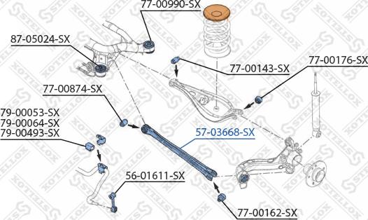 Stellox 57-03668-SX - Рычаг подвески колеса autodnr.net