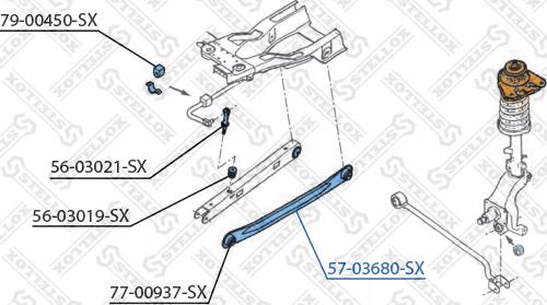 Stellox 57-03680-SX - Рычаг подвески колеса avtokuzovplus.com.ua