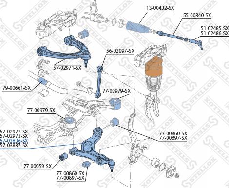 Stellox 57-03836-SX - Важіль незалежної підвіски колеса autocars.com.ua