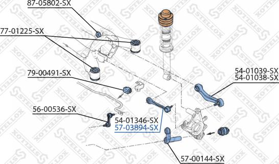 Stellox 57-03894-SX - Рычаг подвески колеса autodnr.net