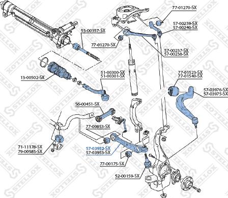 Stellox 57-03952-SX - Рычаг подвески колеса avtokuzovplus.com.ua