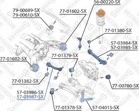 Stellox 57-03987-SX - Рычаг подвески колеса avtokuzovplus.com.ua