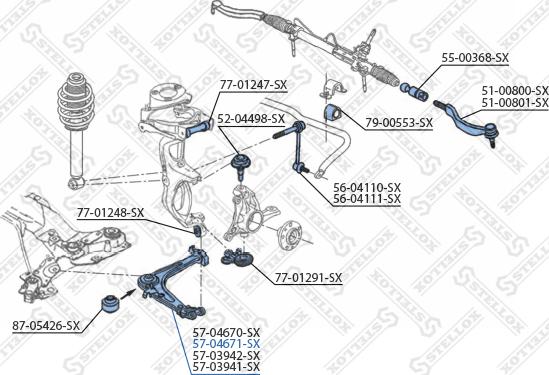 Stellox 57-04671-SX - Рычаг подвески колеса avtokuzovplus.com.ua