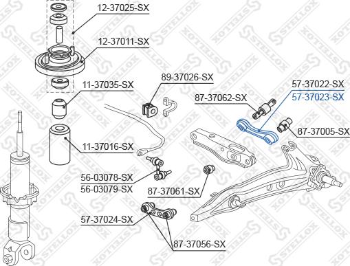 Stellox 57-37023-SX - Важіль незалежної підвіски колеса autocars.com.ua