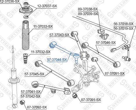 Stellox 57-37044-SX - Важіль незалежної підвіски колеса autocars.com.ua