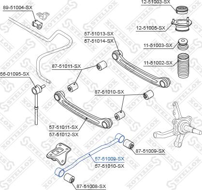 Stellox 57-51009-SX - Важіль незалежної підвіски колеса autocars.com.ua