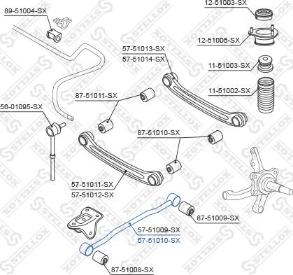 Stellox 57-51010-SX - Важіль незалежної підвіски колеса autocars.com.ua