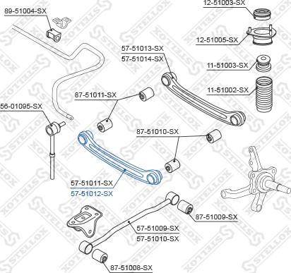 Stellox 57-51012-SX - Важіль незалежної підвіски колеса autocars.com.ua