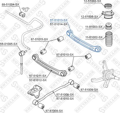 Stellox 57-51013-SX - Рычаг подвески колеса autodnr.net