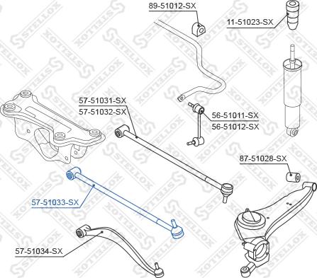 Stellox 57-51033-SX - Важіль незалежної підвіски колеса autocars.com.ua