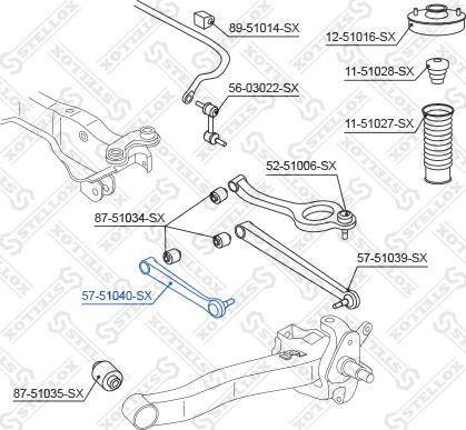 Stellox 57-51040-SX - Рычаг подвески колеса avtokuzovplus.com.ua