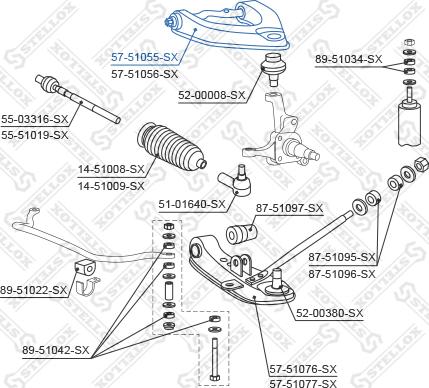 Stellox 57-51055-SX - Рычаг подвески колеса autodnr.net