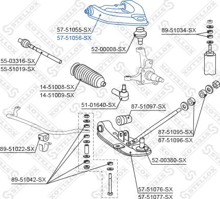 Stellox 57-51056-SX - Важіль незалежної підвіски колеса autocars.com.ua