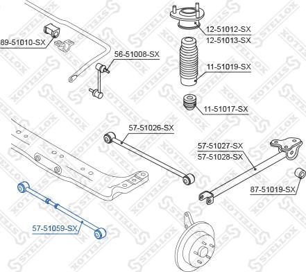 Stellox 57-51059-SX - Рычаг подвески колеса avtokuzovplus.com.ua