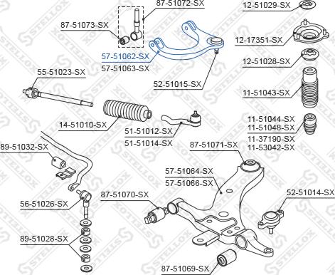 Stellox 57-51062-SX - Важіль незалежної підвіски колеса autocars.com.ua